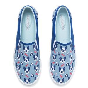 Bucketfeet The Perfect Gentleman Dog  Slip On Sneakers Size 5 / NWT